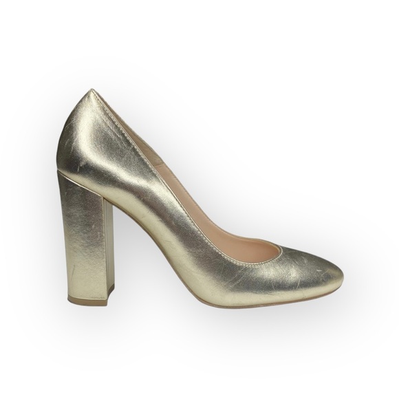 Summit White Mountain ᪥ Aggie Round Chunky Heels Pumps Shoes ᪥ Gold ᪥ 39 8.5M 9M - Picture 2 of 16